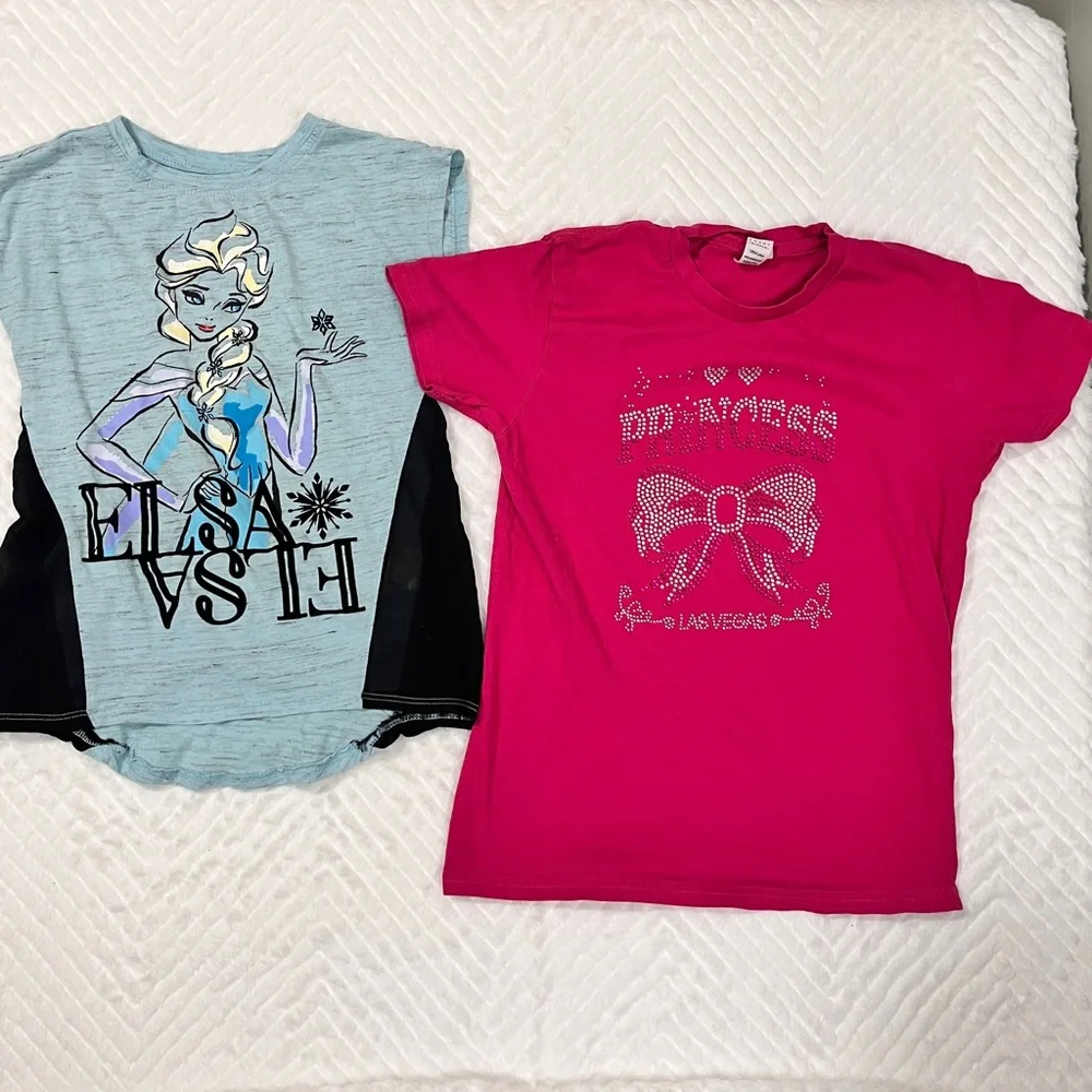 Girls' Graphic T-Shirts Size‎ medium Minnie Mouse Frozen - Picture 3 of 16